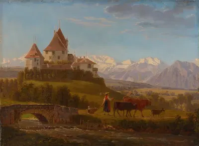 Замок Ворб by Иоганн Якоб Бидерман — digital art print download