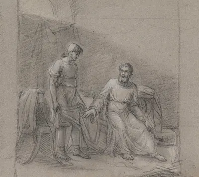 Samuel at the Service of Eli by Jean Antoine Verschaeren — digital art print download