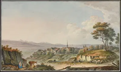 Vue de Constantine prés d'Avenche, Canton Léman by Joseph Emmanuel Curty — digital art print download