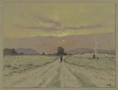 Путь на закате by Мари-Жозеф-Леон Клавель — digital art print download