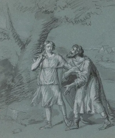 Tobias and the Angel by Jean Antoine Verschaeren — digital art print download