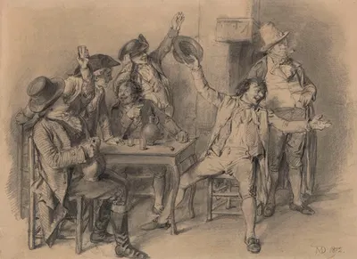 Pub Scene by Жан-Батист Маду, 1872 — digital art print download