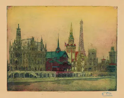 Дворцы Италии, Норвегии, Германии, Испании и Румынии by Пьер-Марсель Руа — digital art print download
