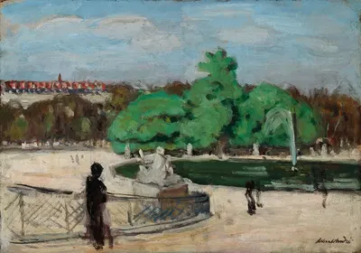 Le Bassin des Tuileries by Albert André, 1930 — digital art print download