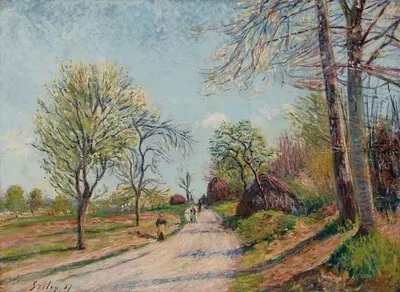 La route de Veneux by Alfred Sisley, 1887 — digital art print download