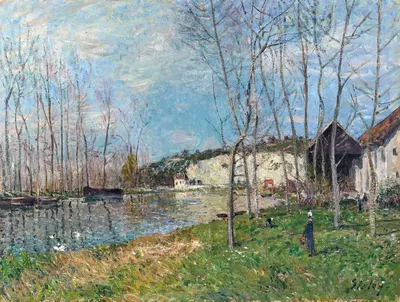 Printemps au bord du Loing by Alfred Sisley — digital art print download