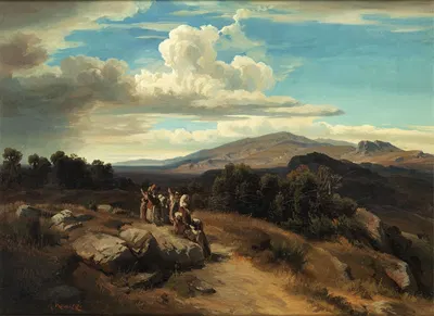Spanische Landschaft by Anton Romako — digital art print download
