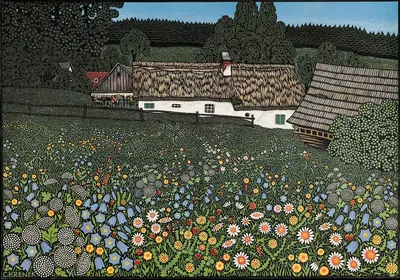 Bauernhof im Waldviertel by Carl Krenek — digital art print download