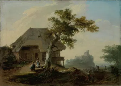 Пейзаж с фермерским хозяйством by Каспар Вольф, 1773 — digital art print download