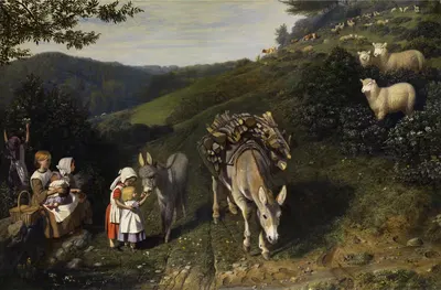 Family in idyllic countryside by Friedrich Wilhelm Keyl, 1856 — digital art print download