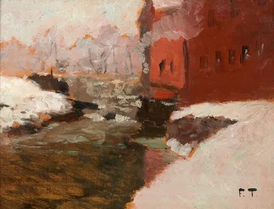 Den røde Fabrik by Frits Thaulow — digital art print download