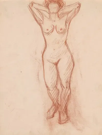 Standing Nude by Жюль Шмальцигауг — digital art print download