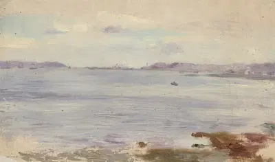 Вид на рейд Бреста с пляжа Плугастель-Даулас by Жанна Жегу-Кадар — digital art print download