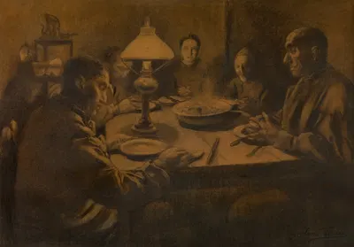 The Evening Prayer by Леон Фредерик — digital art print download