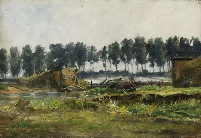 Обрушенный мост by Ричард Бенно Адам, 1916 — digital art print download