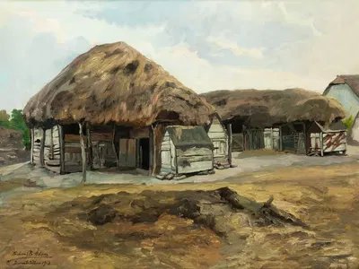 Свинарник в Дунатетлен by Ричард Бенно Адам, 1913 — digital art print download