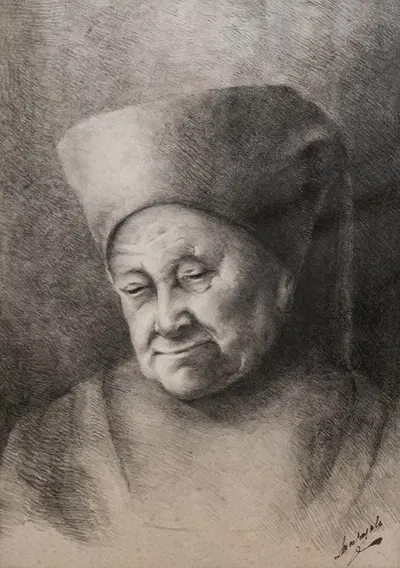 Elderly woman by Luce Boyals — digital art print download