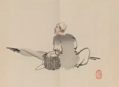 Keinen shūgajō Pl.74 by Имао Кейнин, 1906 — digital art print download