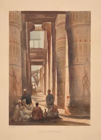 Гипостильный зал (зал колонн) by Гектор Оро, 1839 — digital art print download
