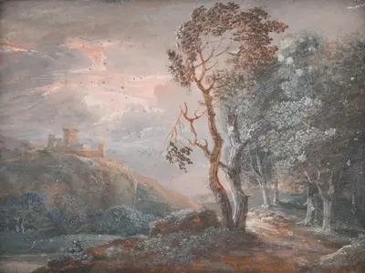 Пейзаж by Иоганн Кристиан Бранд, 1770-1800 — digital art print download