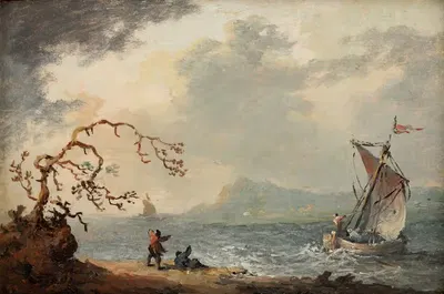Озерный пейзаж by Иоганн Кристиан Бранд, 1770-1800 — digital art print download