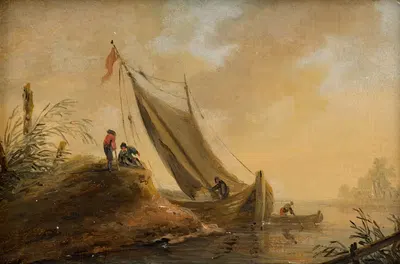 Озерный пейзаж by Иоганн Кристиан Бранд, 1770-1800 — digital art print download