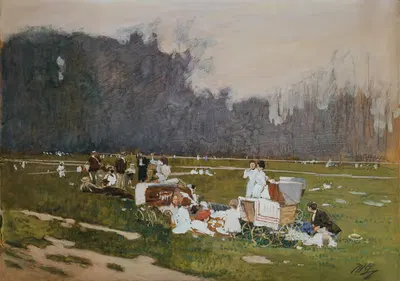 На лугу by Иоганн Непомук Геллер, 1901 — digital art print download