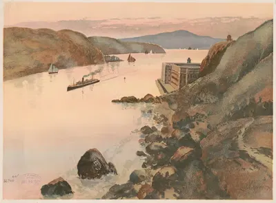 Укрепления и Золотые ворота by Луис Кинни Харлоу, 1895 — digital art print download