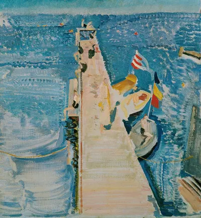 Причал на Балтийском море by Макс Оппенгеймер, 1928 — digital art print download