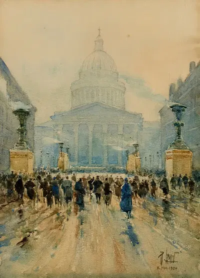 Пантеон, 11 ноября 1920 by Рене Левёрд, 1920 — digital art print download