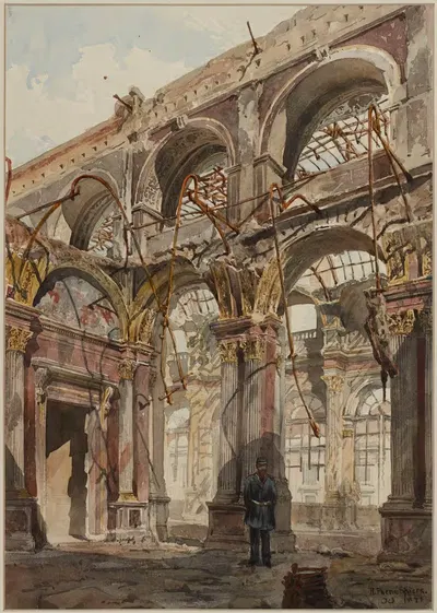 Руины ратуши в 1871 году by Ричард Фене Спайерс, 1871 — digital art print download
