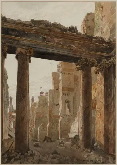 Руины дворца Сен-Клу в 1871 году by Ричард Фене Спайерс, 1871 — digital art print download