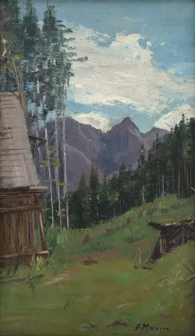 Вид на горы у Радмера в Верхней Штирии by Серафин Маурер, 1925 — digital art print download