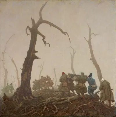 Транспорт раненых by Вильгельм Дахауэр, 1916 — digital art print download