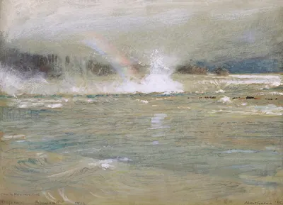 Над водопадом Коньков, Ниагара by Альберт Гудвин, 1912 — digital art print download