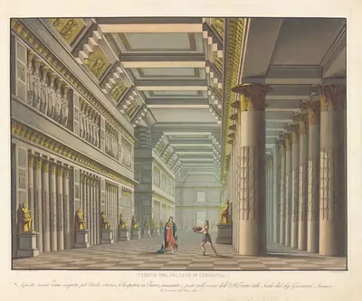 Внутри дворца Клеопатры by Алессандро Санкирико, 1822 — digital art print download