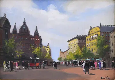Сцена городская улица by Антал Беркеш — digital art print download