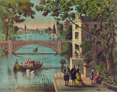 Прием Бенджамина Франклина во Франции by Чарльз Бразерс, 1888 — digital art print download