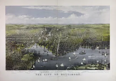 The City of Baltimore by Charles Richard Parsons, 1880 — digital art print download