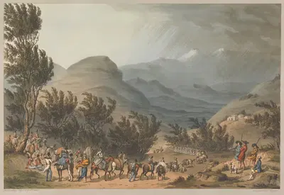 The March of the 3rd. Division through the Sierra de Estiella or de Neve, May 16, 1811 by Charles Turner, 1811 — digital…
