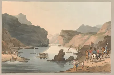 The Passage of the Tagus by the 3rd Division at Villa Velha, 20 May 1811 by Charles Turner, 1811 — digital art print download