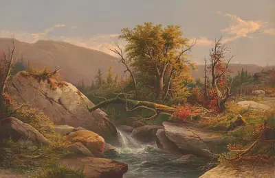 Осень в горах Кэтскилл by Эдмунд Фёрстер и Ко, 1872 — digital art print download