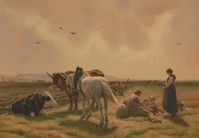 Полуденный отдых by Эдмунд Фёрстер и Ко, 1869 — digital art print download