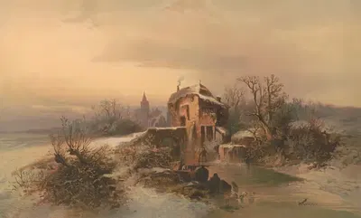 Зима by Эдмунд Фёрстер и Ко, 1873 — digital art print download