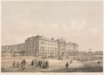 Букингемский дворец by Эдмунд Уокер, 1852 — digital art print download