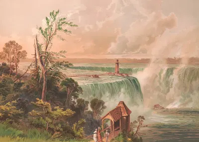 Ниагарский водопад, Нью-Йорк by Ф. Глиссон, 1875 — digital art print download