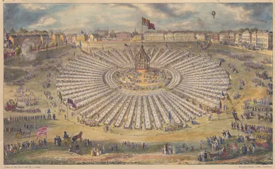 Вид на большой праздник на Паркере, Кембридж by Джордж Иоганн Шарф, 1838 — digital art print download