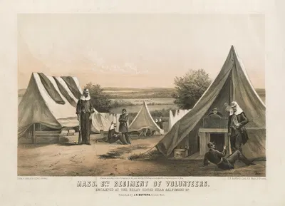 Массовка. 8-й полк волонтеров by Джон Х. Баффорд и сыновья, 1861 — digital art print download