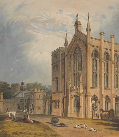 West Front, Cassiobury by John Hill, 1816 — digital art print download
