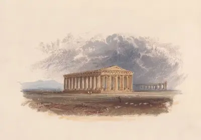 Paestum by M.H. Long, 1884 — digital art print download